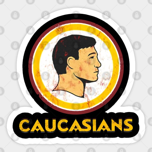 Caucasians Sticker by KGTSTORE